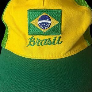 Brazil National Flag Embroidered Soccer Cap Unisex Adjustable Hat